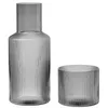Image de Ferm Living - Ensemble Carafe Et Verre Ripple  - Gris FumÃ£Â©  - Gris