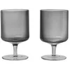 Image de Verres Ã Vin Ripple (Set De 2) - Gris FumÃ©