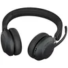 Image de Jabra Evolve2 65 UC Stereo - Micro-casque - sur-oreille - Bluetooth - sans fil - USB-C - isolation acoustique - noir - avec support de chargement