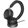 Image de Jabra Evolve2 75 - Micro-casque - sur-oreille - Bluetooth - sans fil - Suppresseur de bruit actif - USB-C - isolation acoustique - noir - avec support de chargement - CertifiÃ© pour Microsoft Teams