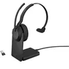 Image de Jabra Evolve2 55 UC Mono - Micro-casque - sur-oreille - Bluetooth - sans fil - Suppresseur de bruit actif - USB-A - noir - avec support de chargement - Cisco Webex Certified, CertifiÃ© Alcatel-Lucent, CertifiÃ© Avaya, CertifiÃ© MFi, CertifiÃ© Google...