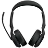 Image de Jabra Evolve2 55 UC Stereo - Micro-casque - sur-oreille - Bluetooth - sans fil - Suppresseur de bruit actif - USB-C, USB-A - noir - avec support de chargement - certifiÃ© Zoom, Cisco Webex Certified, OptimisÃ© pour la CU, CertifiÃ© Alcatel-Lucent...