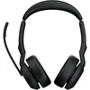 Image de Jabra Evolve2 55 MS Stereo - Micro-casque - sur-oreille - Bluetooth - sans fil - Suppresseur de bruit actif - USB-A - noir - avec support de chargement - certifiÃ© Zoom, Cisco Webex Certified, OptimisÃ© pour Microsoft Teams, CertifiÃ©...