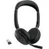 Image de Jabra Evolve2 65 Flex MS Stereo - Micro-casque - sur-oreille - Bluetooth - sans fil - Suppresseur de bruit actif - USB-A - noir - CertifiÃ© pour Microsoft Teams