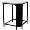 Image de Table D'angle - Cozze - Plan De Travail Inox - Noir