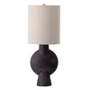 Image de Lampe De Table  Tissu CÃ©ramique Beige / Lin Et Terre Cuite - H 54 - Bloomingville