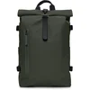 Image de Rains - Sac à dos 23L - Rolltop Rucksack Large W3 Green - Vert
