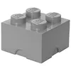 Image de LEGO Storage Brick Brique de rangement grise 4 plots