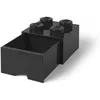 Image de Brique noire de rangement LEGO Ã  tiroir et Ã  4 tenons