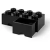 Image de Lego - Brique noire de rangement LEGO Ã  tiroir et Ã  8 tenons - 5006248