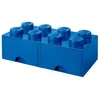 Image de LEGO - Brique bleue de rangement Ã  tiroir 8 tenons - 5006143
