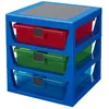 Image de SystÃ¨me de rangement LEGO bleu transparent