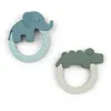 Image de Lot De 2 Anneaux De Dentition En Silicone Deer Friends Green/Blue - Done By Deer