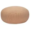 Image de Hubsch - Pouf Mochi en acrylique, cuir, nylon, polyester et laine - Beige