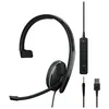 Image de EPOS ADAPT 135T USB II - ADAPT 100 Series - micro-casque - sur-oreille - filaire - USB, jack 3,5mm - noir - CertifiÃ© pour Microsoft Teams, OptimisÃ© pour la CU