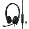 Image de EPOS ADAPT 160T USB-C II - ADAPT 100 Series - micro-casque - sur-oreille - filaire - USB-C - noir - CertifiÃ© pour Microsoft Teams, OptimisÃ© pour la CU