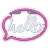 Image de Panneau lumineux LED - FOREVER - Veilleuse Hello - Rose - USB et piles - DÃ©coration murale