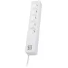 Image de Filtre RÃ©seau - LESTAR - ZX 510 - 3,0M Blanc - 5 prises - 10A - Bloc multiprise
