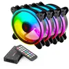 Image de Savio FAN-01 4-pack 120mm ARGB fan including controller and remote control Boitier PC Ventilateur 12 cm Noir 4 piÃ¨ce(s)