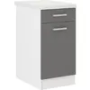 Image de ULTRA Meuble bas de cuisine L 40 cm avec plan de travail inclus - Gris