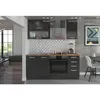 Image de LASSEN Cuisine complete L 180 cm avec meuble four et plans de travail - Gris Matera