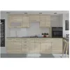 Image de LASSEN CUISINE COMPLETE L 300 CM AVEC DEMI-COLONNE FOUR ET HOTTE - DECOR CHENE SONOMA