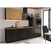 Image de CUISINE COMPLETE AYA - DÃCOR NOIR - L 280 X P 60 X H 214 CM - PLAN DE TRAVAIL INCLUS