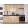 Image de Sara Cuisine Complete Modulable - 7 ÃlÃ©ments - DÃ©cor Chene Sonoma - L 240 Cm - Plan De Travail Non Inclus