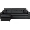 Image de CanapÃ© d'angle rÃ©versible convertible 3 places - Simili noir - Contemporain - L 235 x P 85 - 153 cm - ROMAN