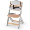 Image de Chaise Haute Ãvolutive Kinderkraft Enock - Bois Naturel Avec Coussins Gris