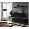 Image de Ensemble meuble TV mural - Switch SB II - 130 cm x 110 cm x 30 cm - Noir