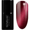 Image de Semilac Vernis à ongles gel UV hybride effet soie avec lampe UV/LED couleur 467 Bougie rouge Flash 7 ml