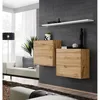 Image de Commode - Switch SB I - 2 vitrines carrÃ©es - 1 Ã©tagÃ¨re - Bois et blanc - ModÃ¨le 1