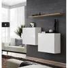 Image de Commode - Switch SB I - 2 vitrines carrÃ©es - 1 Ã©tagÃ¨re - Bois et blanc - ModÃ¨le 2