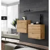 Image de Commode - Switch SB I - 2 vitrines carrÃ©es - 1 Ã©tagÃ¨re - Bois et graphite - ModÃ¨le 1