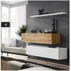 Image de Commode - Switch SB II - 2 bancs TV - 1 Ã©tagÃ¨re - Bois et blanc - ModÃ¨le 1