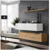 Image de Commode - Switch SB II - 2 bancs TV - 1 Ã©tagÃ¨re - Bois et blanc - ModÃ¨le 2