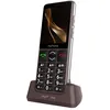 Image de TÃ©lÃ©phone Senior touches mÃ©moires Autonomie 18 jours socle de charge Myphone Marron