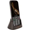 Image de TÃ©lÃ©phone Senior Double SIM boutons SOS grand Ã©cran et Socle de charge Myphone Marron