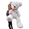 Image de Nounours En Peluche Ãnorme Teddy Bear 75+85 Blanc-Rouge