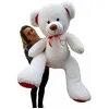 Image de Nounours En Peluche Ãnorme Teddy Bear 75+85 Blanc-Rouge-B