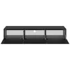 Image de Meuble TV mural 3 portes 180 cm stratifiÃ©s noir