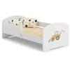 Image de Lit enfant + matelas + barriere de securite 140x70