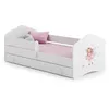 Image de Lit enfant + tiroir + matelas + barriere de securite 160x80