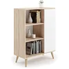 Image de Buffet FONDI, commode avec 1 porte et Ã©tagÃ¨res - chÃªne sonoma / blanc - L 90 x P 40 x H 116cm