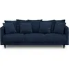 Image de CONSTANCE CanapÃ© droit fixe 4 places - Tissu bleu - Classique - L 212 x P 93 cm