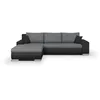 Image de CANAPÃ D'ANGLE CONVERTIBLE ET RÃVERSIBLE 5 PLACES INDIAN - TISSU GRIS CLAIR ET ANTHRACITE