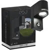 Image de Applique Murale Avec DÃ©tecteur De Mouvement Pir Vira Edo 1 Gu10 Noir Ip44 Edo Garden Line