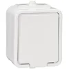 Image de Prise simple 2P+T Ã©tanche IP44 Blanc Cedar Schneider NT130H01