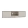 Image de TIVOLI - Meuble TV style moderne beige - 140x40x36cm - 2 niches + 2 portes